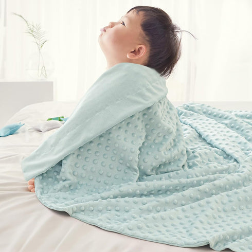 40x50 Inches david's kids Micro Fleece Minky Baby Blanket for Boys Girls Neutral with Double Layer and Soothing Raised