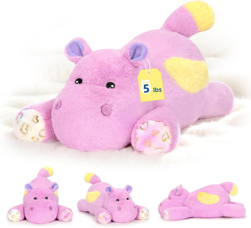 PEACH CAT 23.6 inch 5 lbs Hippo Weighted Stuffed Animals Large Hippopotamus