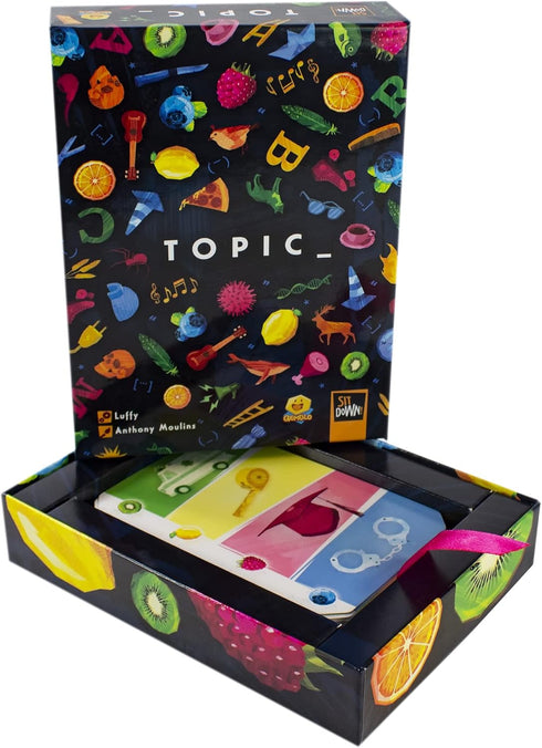 Topic_ Card Game - Chaotic Party Word Game for Family, Ages 8+, 2-6 Players, 15-30 Min