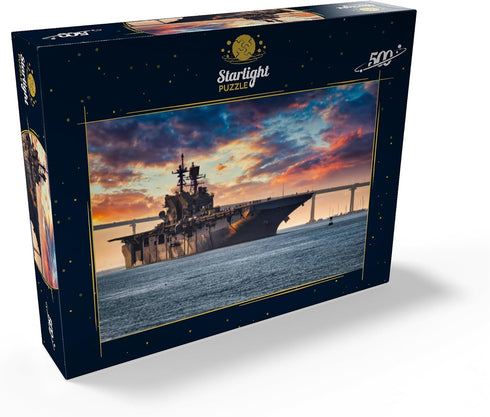 MyPuzzle A U.S. Navy Ship Leaves San Diego Bay, Heads Into The Pacific Ocean, Premium 500 Piece Jigsaw Puzzle for Adults