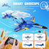 Su-27 RC Airplane, 2.4GHz 2 Channel Remote Control Plane with Gyro Night Lights and 2 Batteries, Easy to Fly Toy