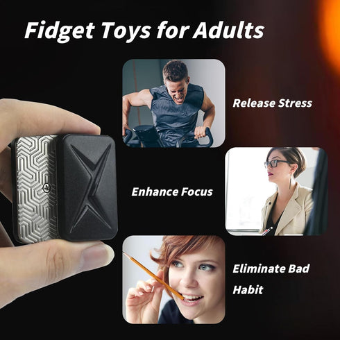 Fidget Toys Adults, Trackless Fidget Slider, Metal Magnetic Haptic Fidget Slider, Fidget Toys for Stress Relief, Cool