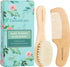 Nature Lotus Wood Baby Hair Bush and Comb Set, Soft Goat Bristle & Pear Wood Comb for Newborns & Toddlers