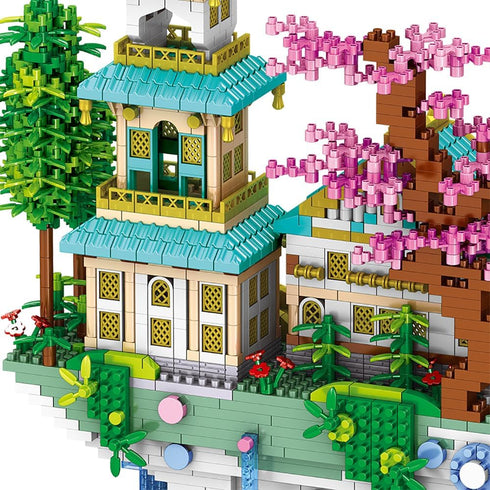 Moon Palace Building Blocks Set, 3661 Pcs Famous Chinese Fable Architecture Educational Toys for Kids and Adults