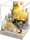 OZJAY DIY Miniature House Kit with Dust Proof Cover, 1:24 Scale Creative Room