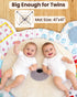 5 Tummy 5 Baby Play Gym, Thickened and Non Slip Activity Mat, Developmental Zones Time Mat with Detachable Sensory Toys