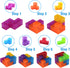 WorWoder 3D Set 7 54 Kids Magnetic Building Blocks Magic Magnetic Puzzle Cubes, of Multi Shapes Magnetic Blocks