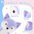 5 Set, 20 inches MaoGoLan Large Fox Plush Stuffed Animal, Pcs Stuffed Foxes Plush Toy Purple Mama Fox Toy with Babies
