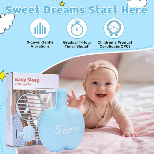 iYeHo Baby Sleep Soother with Gentle Vibration - Portable Vibrating Mattress Pad for Newborn & Infant, Timer, Perfect
