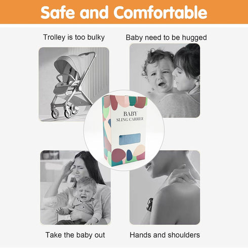 Jamyum 2025 4 Straps(10-30lbs),Lightweight,Portable Baby Sling Carrier,Toddler Carrier,Upgraded Baby Sling