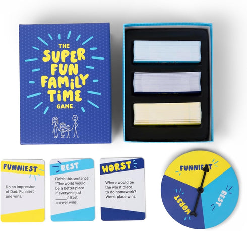 The Super Fun Family Time Game by DSS Games - Entertaining Conversation Starters for Kids, Teens, and Adults