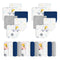 Viviland Baby Washcloths, Super Soft Baby Bath Towels for Newborn 24 Pack, Blue-Giraffe Pattern