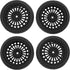 OD2.75'' Nylon 12mm Hex Hub Wheel Rims & Rubber Tires for HSP Tamiya HPI Traxxas 1/10 1/12 On-Road Car (Black)
