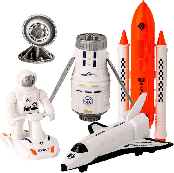Space Exploration Shuttle Toys, Space Explorer Toy Kit with Signal Receivers, Satellites, Gift for Boys Girls