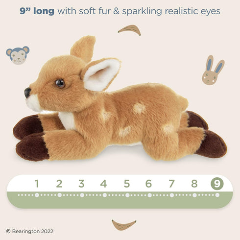 Bearington Lil' Ember Small Plush Stuffed Animal Fawn, Deer 9 inches