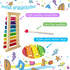 Wooden Xylophone for Kids, Toddler Toy with 2 Mallets, 8 Diatonic Keys for Educational Gifts
