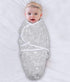 The Peanutshell Baby Swaddle Blankets, 3 Pack Wrap Set for Boys or Girls, Grey Safari Animals & Stars (Medium/Large)