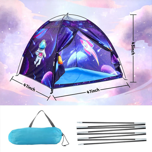 Space World Kids Play TentSpaceship Tent for Kids, Kids Play Tent Foldable Pop Up Kids Tent Indoor Outdoor Party Spaceship Playhouse Tent Toy for Boys Girls-47 * 47 * 41(purpel blue-002)