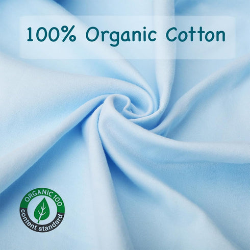 Sleep Sack 3-Pack, 100% Organic Cotton Wearable Blanket, 0.5 TOG Toddler Sleeping Bag, 2-Way Zipper