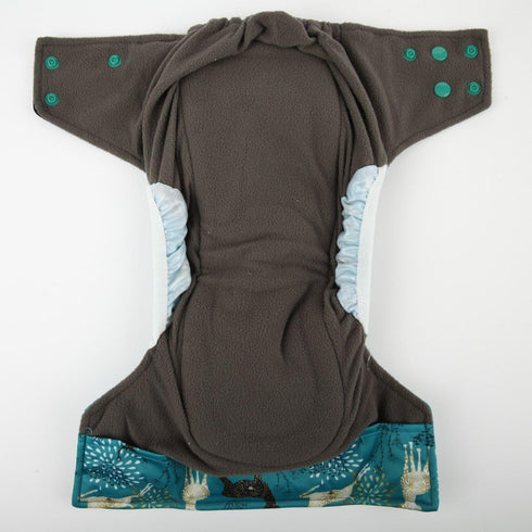 Sigzagor 3 Pack) AIll in One Cloth Diapers Nappies for Night AIO Sewn in Insert Reusable Washable (Deer