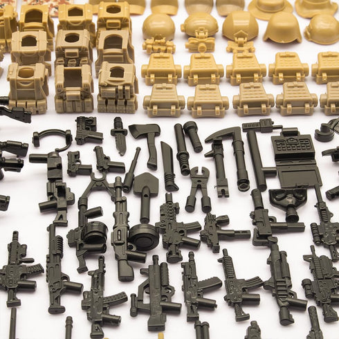 Special Military Soldier Style Weapon Sets - Military Weapon Pack Accessories Kits, Compatible with Major Mini Figure