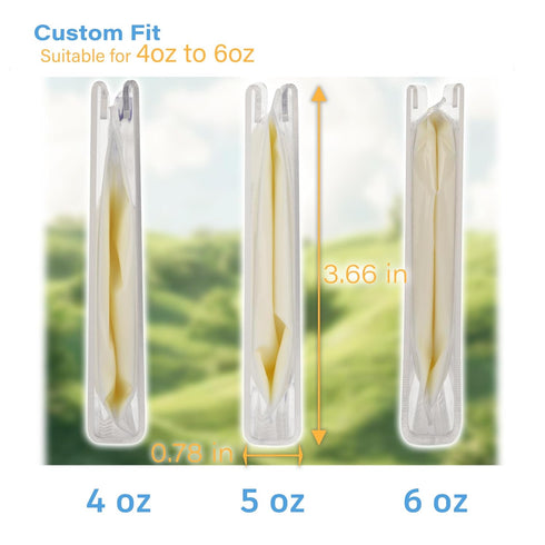 Ugotfeels 6-Pack 3 4 5 6oz, 6.3"x3.66"x0.78"in Freeze Flat Breast Milk Storage Bag |Breastmilk Freezer Flattener Kit