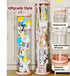 Flarelyare 59''11''Toy Large Stuffed Animal Storage Tube with Wheels, Organizer with Double Zipper, WhiteClear PET