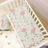 SUABO Summer Pink Flamingo Crib Sheets Stretchy Portable Sheets for Baby Toddler Breathable Soft Crib Mattress Sheet
