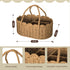 wwmayfeel Diaper Caddy Organizer, Paper Rope Storage Baskets Nursery Bin with Removable Divider, Portable Car Organizer