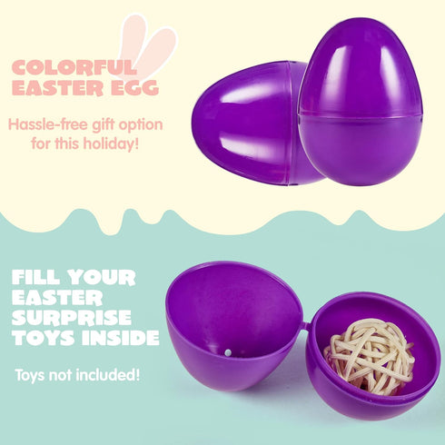 500 2.3" JOYIN PCS Easter Eggs, Empty Plastic Eggs Fillable Colorful Bright Eggshell Bulks for Easter Hunt, Filling