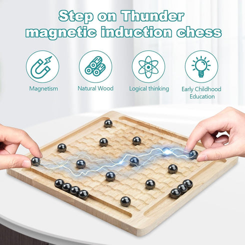Magnetic Chess Game, Table Top Magnetic Fun for Kids and Adults, Family Party Strategy Game Puzzle Toy