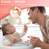 3 Pack Baby Fork and Spoon Set Suction Baby Self Feeding Utensils 6-12 Months Anti-Dropping Training Spoons For Baby Led Weaning, Silicone Toddler Utensils Feeding Supplies First + Second Stage, Red by Caromolly