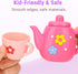 Set 3-5, 23-Piece Set Lajeje Toddler Tea Party for Girls Ages Pretend Play Tea for Kids with Teapot, Cups, Plates
