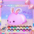 One Fire Night Light for Kids Room, Cute Kawaii Animal Lamp with Timer, Battery Remote, Easter Bunny Gift