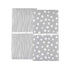 Set Changing Pad Cover and Crib Sheet Bundle (Grey Abstract Stripes and Dots Print)