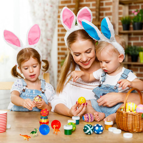 12 Pack Tinabless Prefilled Easter Eggs with Dinosaur Toys, Easter Eggs for Kids, Easter Basket Stuffers, Egg Hunt