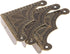 dophee Antique Brass Box Corner Covers, Decorative Protectors for Jewelry Box, Chest, Table, 1.53"x1.53"x1.97"(12-Pack)