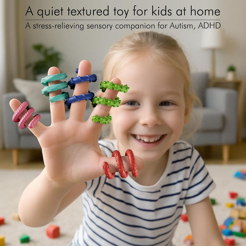 TIKWORK Adults,6PCS Sensory Fidget Toys for Kids Flexible Fidget Sticks for Stress Anxiety Autistic ADHD, Calm Down