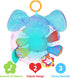 Multifunctional Luminous Plush Elephant Baby Music Toy, 12 Songs and Nature Sounds, Teething Toy for Car Seats and Cribs