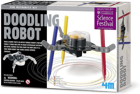 4M Doodling Robot, Build an Artist Robot, Requires 1 AA Battery (Not Included), Ages 8 and Up