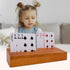 Set 2(Orange) Card Holders for Playing Cards Holder Stand Wood Playing Card Holder for Kids Canasta Holder for Adults