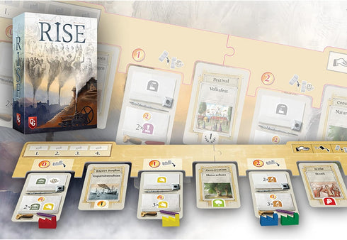 Capstone Games Rise - City Building Game for Ages 14+, 2-4 Players, 60 Mins