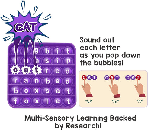Ultimate Reading Bundle - Master 220 Dolch Sight Words for Pre-K to Grade 3 with Popping Mats & Dice