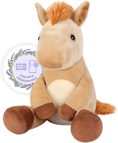 SuzziPals Heatable & Coolable Horses Stuffed Animals, Microwave Heating Pad, Horses Plush