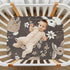 SDMKA 27x39 Inch Bunny Rabbits Brown Crib Sheets for Boys Girls - Portable Microfiber Fitted Crib Sheet for Playard