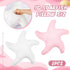 Tatuo 2 Pcs 2 Pcs Starfish Pillow Cute Beach Pillow 20'' Starfish Shaped Throw Pillows Plush Beach Room Decor Decorative Ocean Star Stuffed Toy Animal Plush Cushion for Kids (White,Pink) by Tatuo