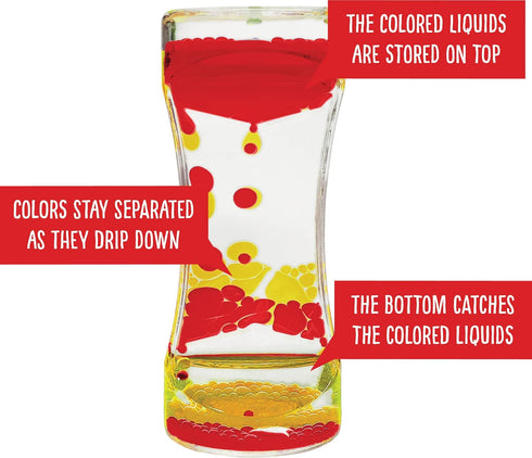 Teacher Liquid Motion Bubbler in Red & Yellow