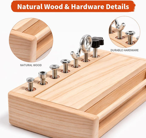 Set 3 4 5 Set, INIFEIDALA Montessori Screwdriver Board - Lock and Key Toy,Busy Board Toys for Year Olds Boy Birthday