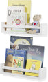 Set 2 Wallniture Utah of Nursery Room Decor Wood Floating Wall Shelves White