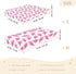 Jynexis 52x28 Ice Cream Heart Pink Pattern Baby Crib Sheets, Cotton Fitted Crib Sheet, Soft Breathable, Fits Standard